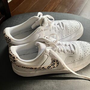 Nike White Sneakers with Black Accents